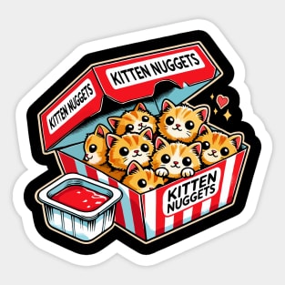 Kitten Nuggets Funny Cat Meme Sticker